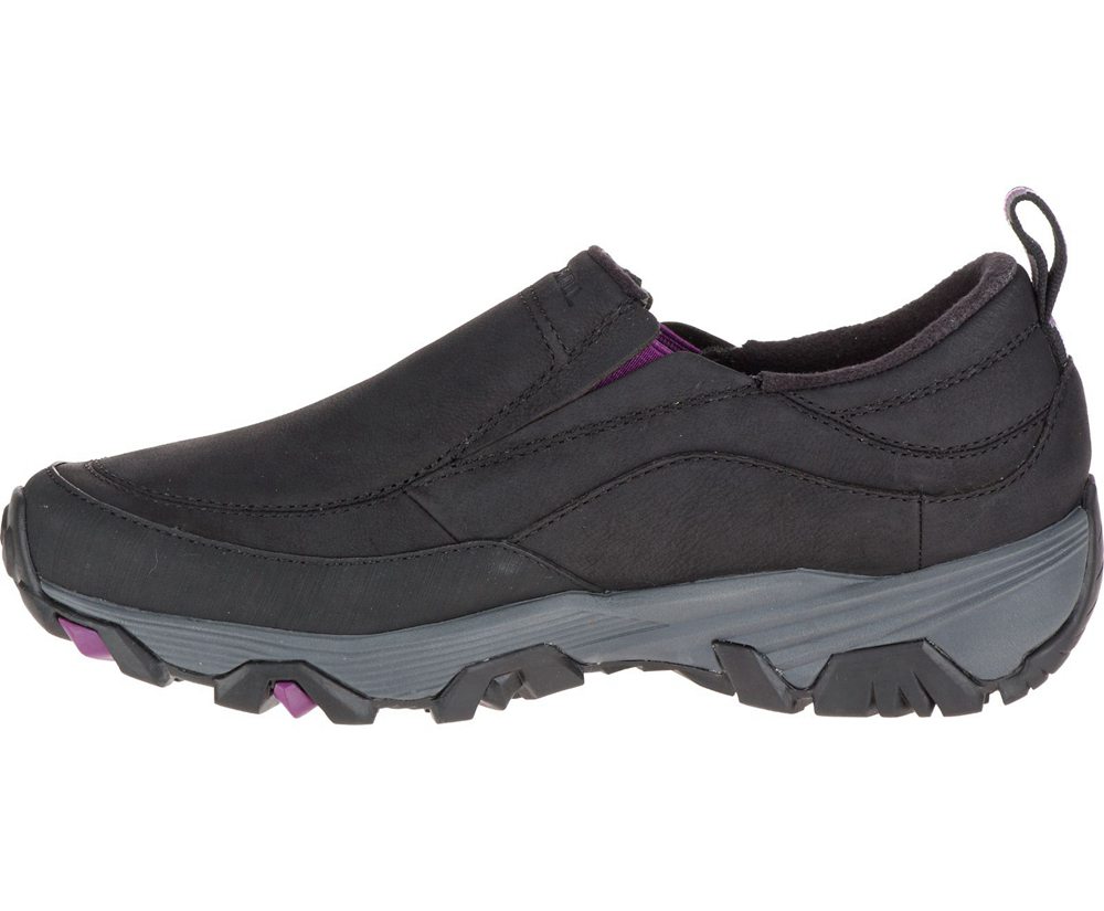 Merrell Slip Ons Black - ColdPack Ice+ Moc Waterproof Wide Width - Womens 18ECVMRAQ